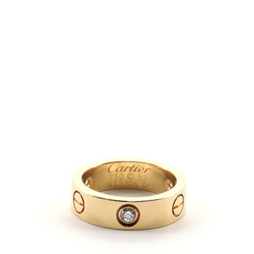 Cartier Love Band 3 Diamonds Ring 18K Yellow Gold with Diamonds