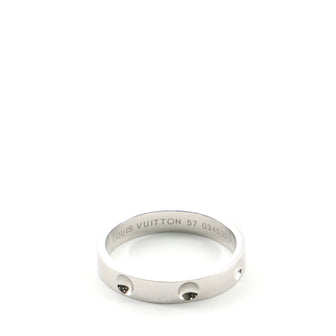 Louis Vuitton Empreinte Band Ring 18K White Gold