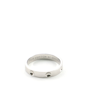 Louis Vuitton Empreinte Band Ring 18K White Gold