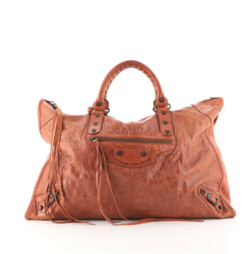 Balenciaga Work Classic Studs Bag Leather