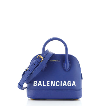 Balenciaga Logo Ville Bag Leather XXS