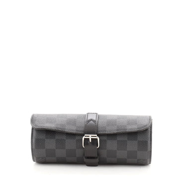 Louis Vuitton 3 Watch Case Damier Graphite