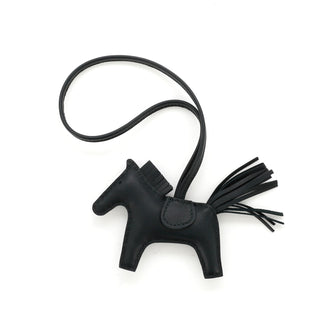 Hermes So Black GriGri Rodeo Bag Charm Leather PM