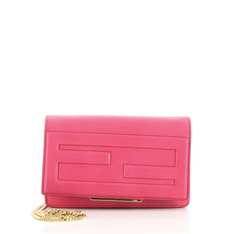 Fendi Tube Wallet On Chain Leather
