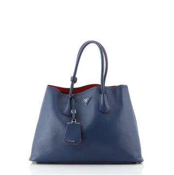 Prada Cuir Double Tote City Calfskin Large