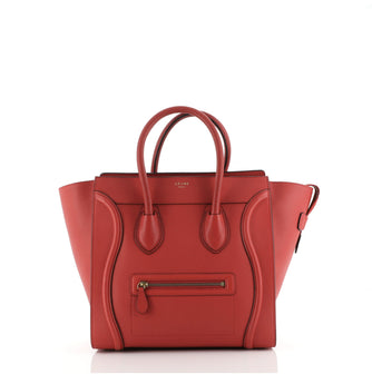 Celine Luggage Bag Grainy Leather Mini
