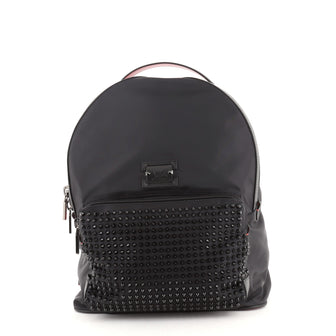Christian Louboutin Backloubi Backpack Spiked Nylon Small