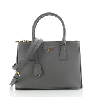 Prada Galleria Double Zip Tote Saffiano Leather Medium