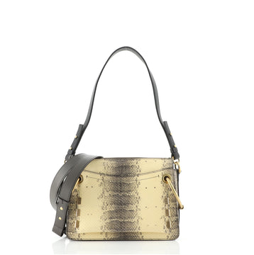 Chloe Roy Shoulder Bag Embossed Snake Small