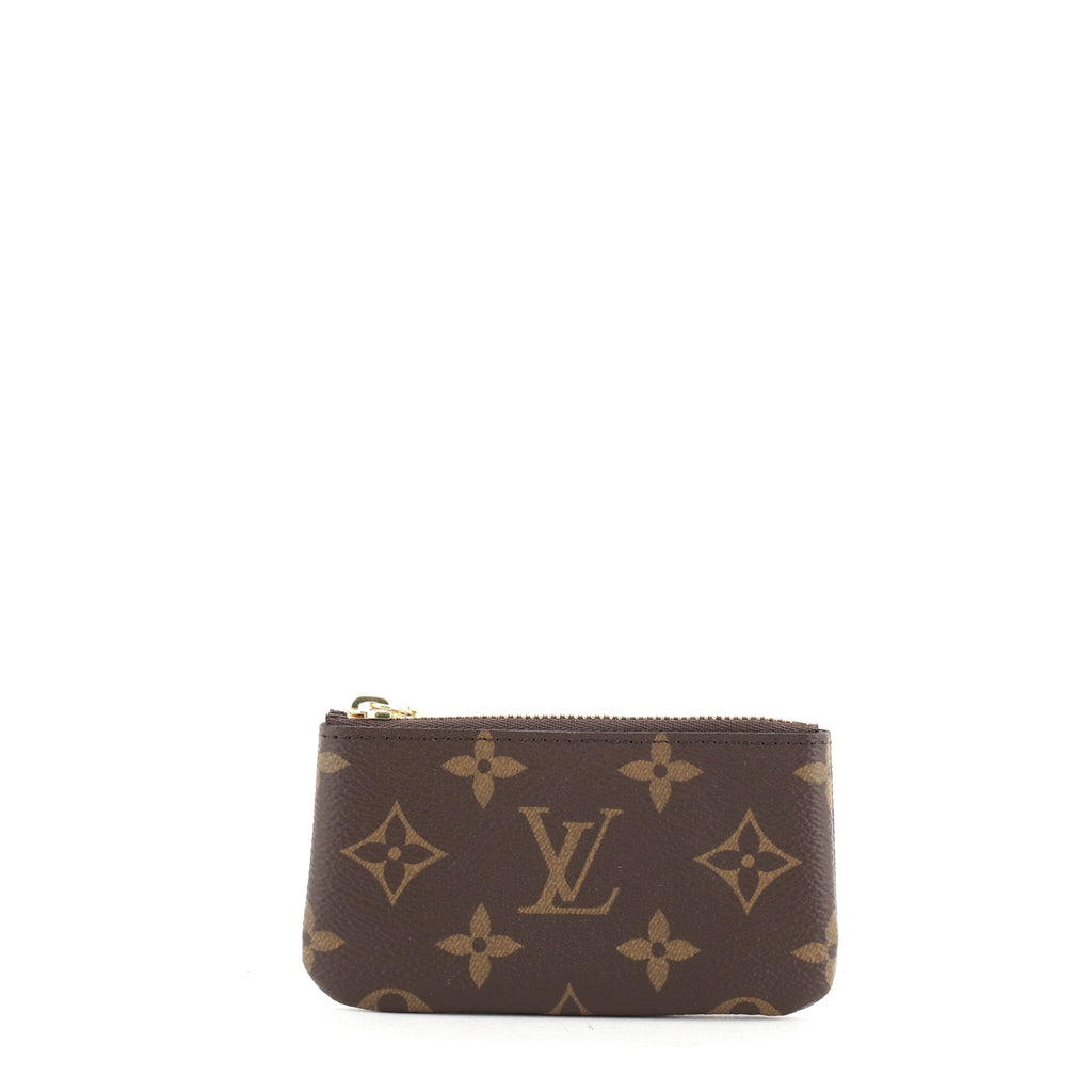 Louis Vuitton Black Monogram Multicolor Key Pouch Pochette Cles 863476