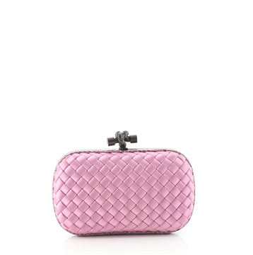 Bottega Veneta Box Knot Clutch Intrecciato Satin Small