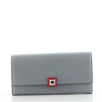 Fendi Continental Wallet Studded Leather
