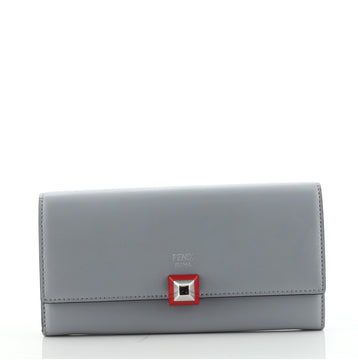 Fendi Continental Wallet Studded Leather