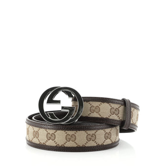 Gucci Interlocking G Belt GG Canvas Wide