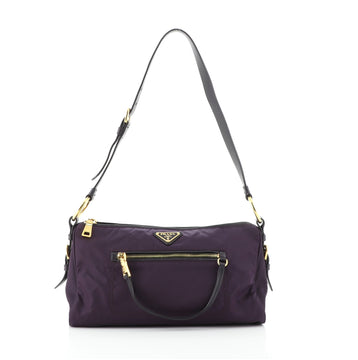 Prada Front Zip Hobo Tessuto Small