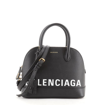 Balenciaga Logo Ville Bag Leather Small