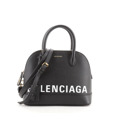 Balenciaga Logo Ville Bag Leather Small