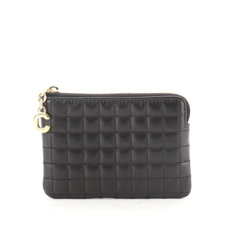 Celine C Charm Pouch Quilted Nylon Small