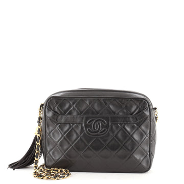 Chanel Vintage Front Pocket Camera Bag Quilted Lambskin Medium