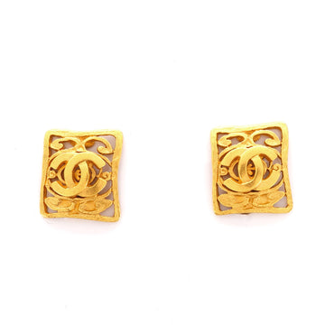 Chanel Vintage Square CC Earrings Metal