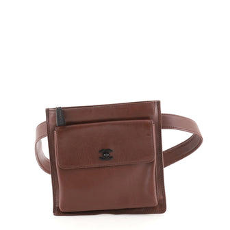 Chanel Vintage Front Pocket Waist Bag Leather Small