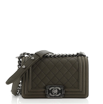 Chanel Boy Flap Bag Quilted Caviar Small