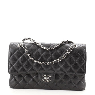 Chanel Classic Double Flap Bag Quilted Caviar Medium
