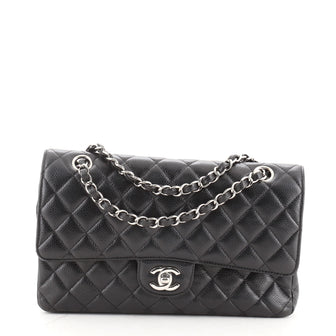 Chanel Classic Double Flap Bag Quilted Caviar Medium