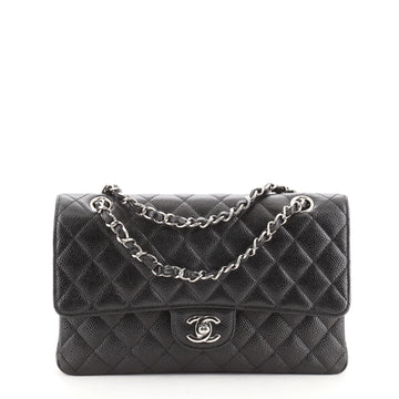 Chanel Classic Double Flap Bag Quilted Caviar Medium