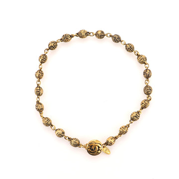 Chanel Vintage CC Ball Choker Necklace Metal