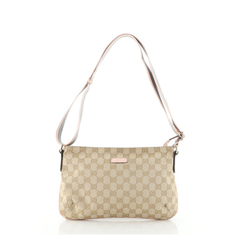 Gucci Web Strap Messenger Bag GG Canvas Small