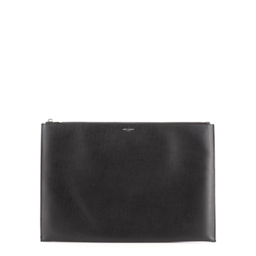 Saint Laurent Letters Zip Clutch Leather Large
