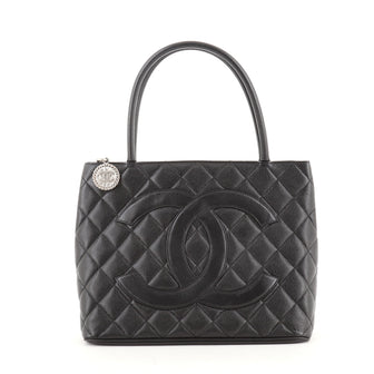 Chanel Medallion Tote Quilted Caviar