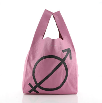 Balenciaga Supermarket Shopper Bag Printed Leather Small