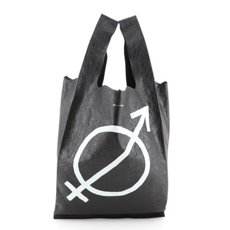 Balenciaga Supermarket Shopper Bag Printed Leather Small