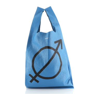 Balenciaga Supermarket Shopper Bag Printed Leather Small