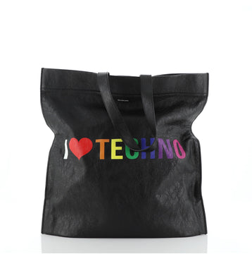 Balenciaga Supermarket Shopper Bag Printed Leather Large