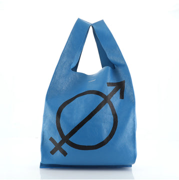 Balenciaga Supermarket Shopper Bag Printed Leather Small
