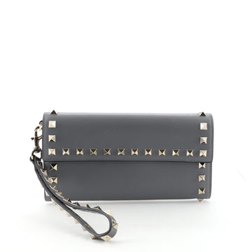 Valentino Rockstud Wristlet Wallet Leather Small