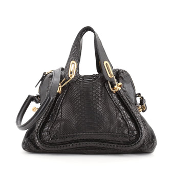 Chloe Paraty Top Handle Bag Python Medium