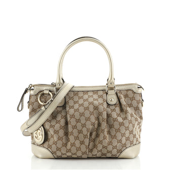 Gucci Sukey Top Handle Satchel GG Canvas Medium