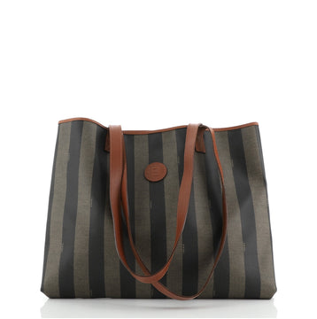 Fendi Vintage Pequin Flat Tote Coated Canvas