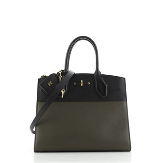 Louis Vuitton City Steamer Handbag Leather MM