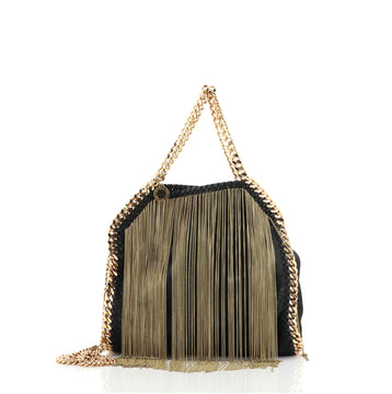 Stella McCartney Falabella Fold Over Crossbody Bag Chain Fringe Shaggy Deer Mini