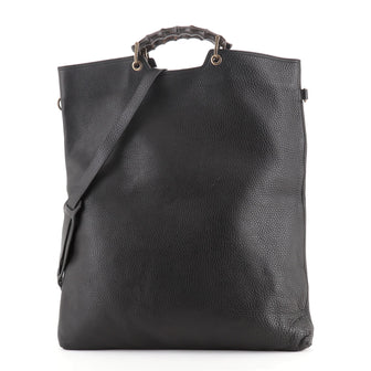 Gucci Bamboo Convertible North South Tote Leather Large