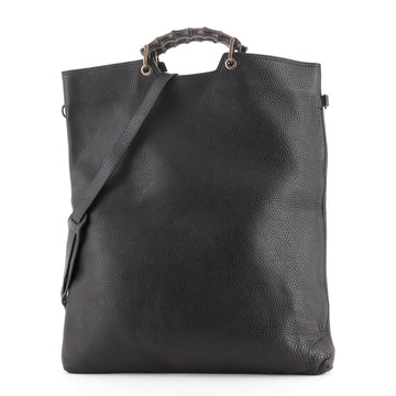 Gucci Bamboo Convertible North South Tote Leather Large