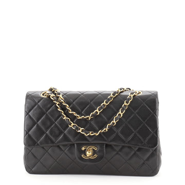 Chanel Vintage Classic Double Flap Bag Quilted Lambskin Medium