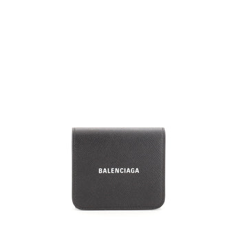 Balenciaga Logo Trifold Wallet Leather Mini
