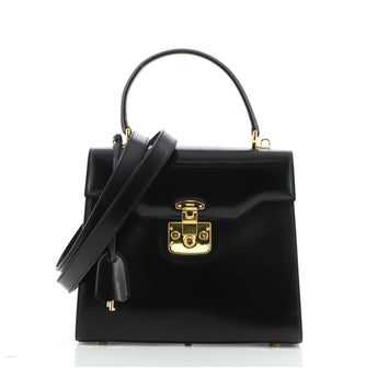 Gucci Vintage Kelly Convertible Top Handle Bag Leather Small