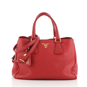 Prada Convertible Zip Satchel Vitello Daino Medium